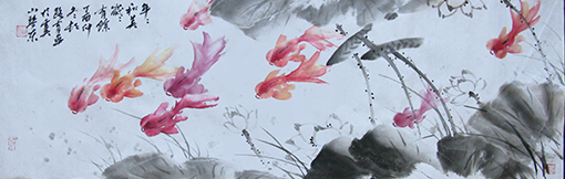 《年年和美岁岁有余》规格：110x40cm