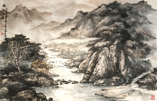 《春江水暖》规格：96x60cm
