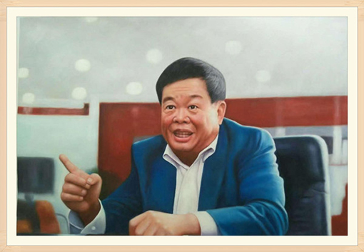 曹雕油画《当今风云人物曹德旺》