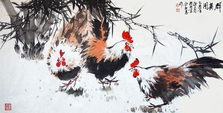 群英图 138×69cm 2005年